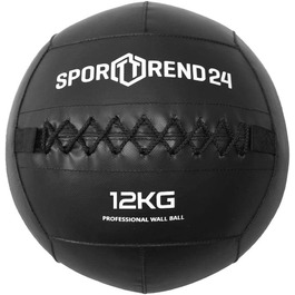 Медичний м'яч Sporttrend 24 чорний 3-12 кг для фітнесу та кросфіту