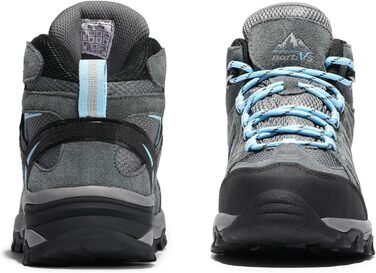 Черевики для трекінгу та хайкінгу NORTIV 8 Adventurer для жінок - дихаючі, зручні (41.5 EU, широка колодка, сірий, блакитний)