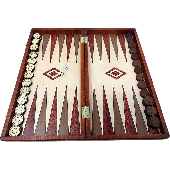 Дерев'яний 3-в-1 набір: шахи, нарди, шашки ChessEbook, 48x48 см, складаний, ручна робота