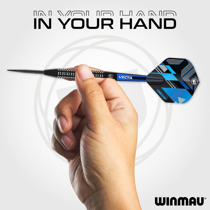 Дартс набір WINMAU Galactics 90% вольфрам, професійний, з наконечниками 18г (м'які), 24г, 26г (сталь), з оперенням та стрижнями