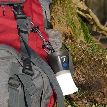 LED кемпінговий ліхтар IPX7, водонепроникний, плавучий, ударостійкий, портативний, на батарейках, 4 режими освітлення (вкл. SOS), вбудований карабін, легкий та компактний