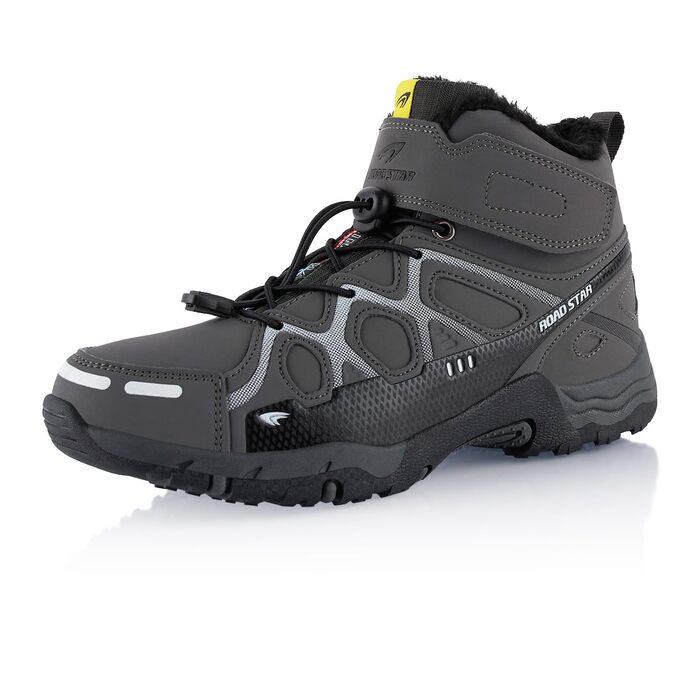 Черевики для ходьби жіночі та чоловічі, зимові, з утепленням, сірі та білі, 36 EU