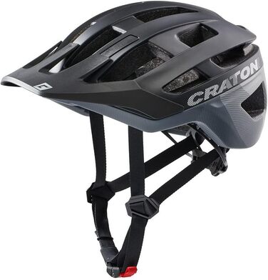 Велошолом Cratoni Allrace Trail Enduro, універсальний, чорний-сірий, S-M (52-57 см)