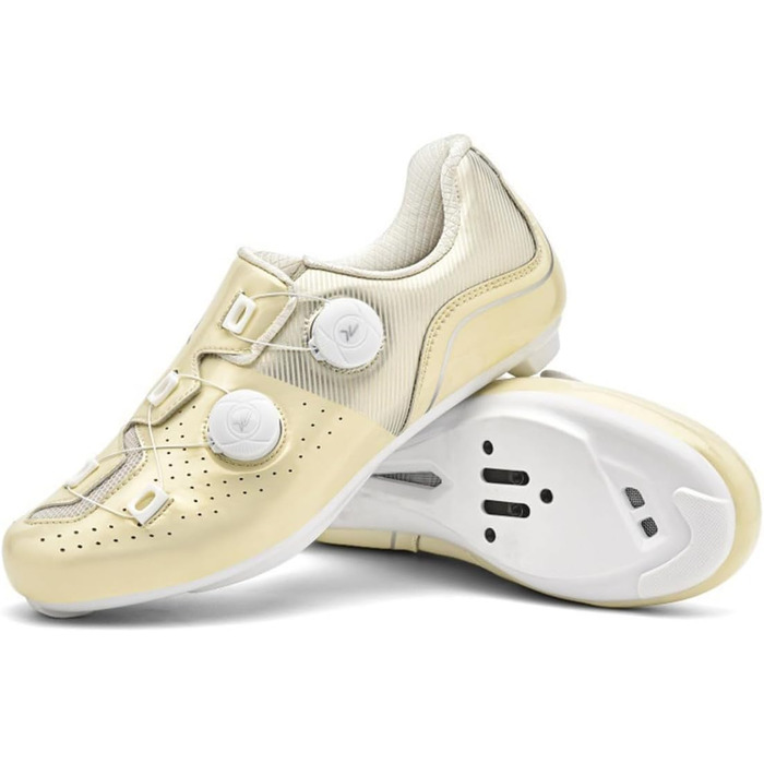 Велотуфлі чоловічі та жіночі SPD, SPD-SL, Look Delta: MTB, шосе, крос-кантрі. Дихаючі, універсальні, білі (шампань, 45 EU)