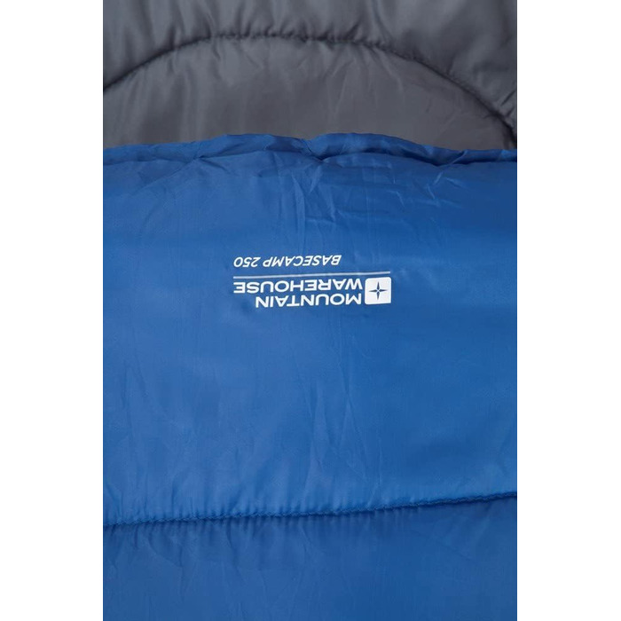 Спальний мішок Mountain Warehouse Basecamp 250 - для дорослих та дітей, блакитно-зелений