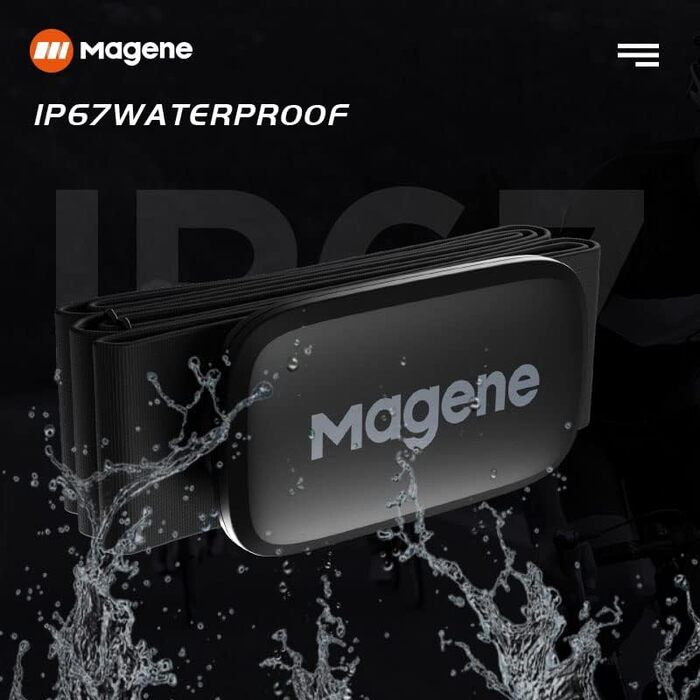 Magene H003 пульсометр нагрудний, фітнес-трекер з Bluetooth 4.2 та ANT+, водонепроникний IP67, нова версія