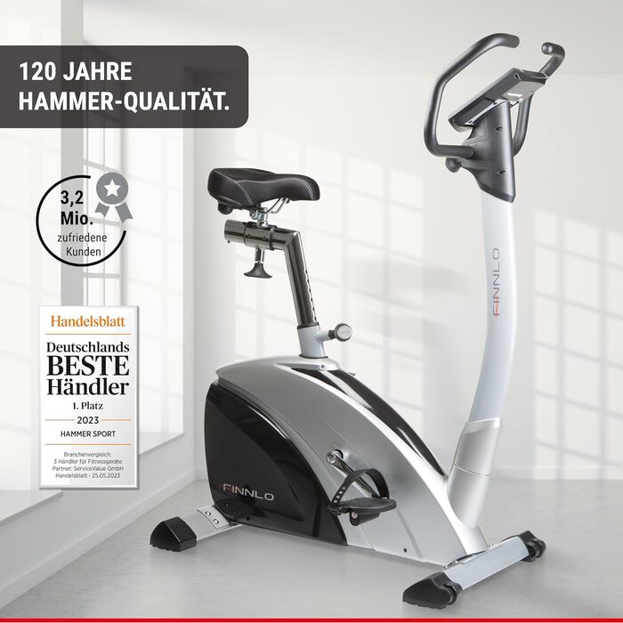 Велотренажер HAMMER Finnlo Ergometer Exum, антрацит/срібло, 3157