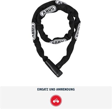 Замок ланцюговий ABUS Steel-O-Chain 5805K для велосипеда, 110 см, рівень захисту 5, чорний