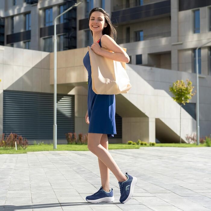 Жіночі кросівки FitVille для ходьби та бігу - широкі, дихаючі, з неслизькою підошвою, для занять спортом, фітнесом, джогінгом на вулиці. Колір: блакитний, бірюзовий. Розмір EU 39.5 V17