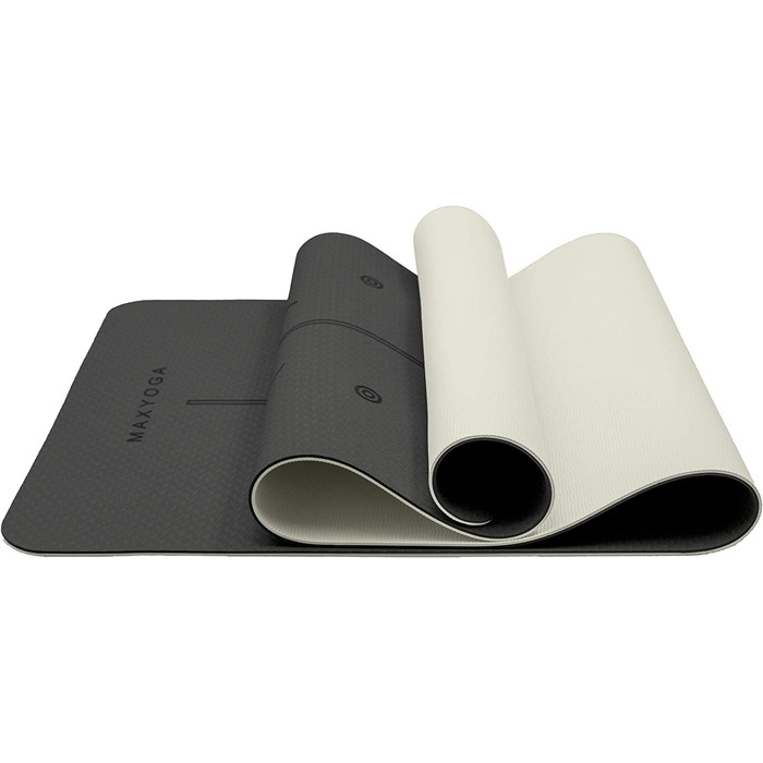 Гімнастичний килимок MAXYOGA, 183 см x 61 см, чорний