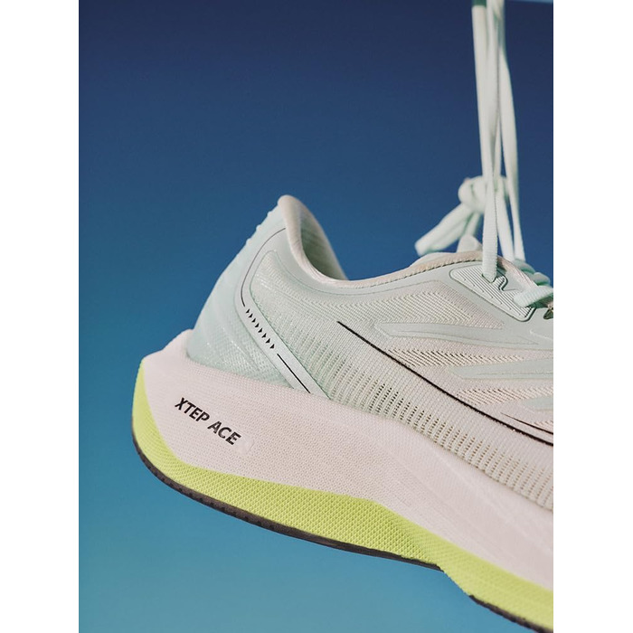 Чоловічі бігові кросівки XTEP One-Piece літні, сітка, дихаючі, з амортизацією, для спорту, тестування, розмір 41 EU, колір: зелений, білий