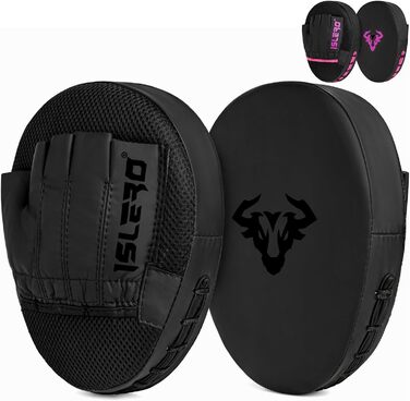 Боксерські подушки Islero Fitness чорного кольору для чоловіків та жінок: міцні, для ударів, MMA, муай-тай, кікбоксинг, хаки та джеб. Ідеальні для тренувань