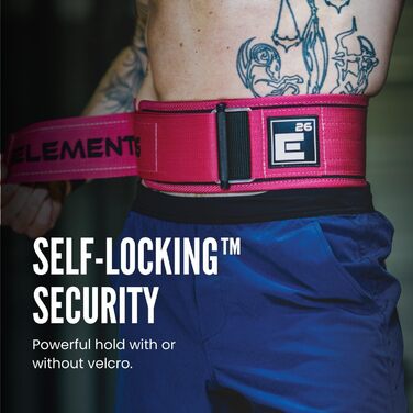 Пояс для важкої атлетики Element 26 Miami Pink - регульований, для CrossFit, пауерліфтингу, олімпійських видів спорту