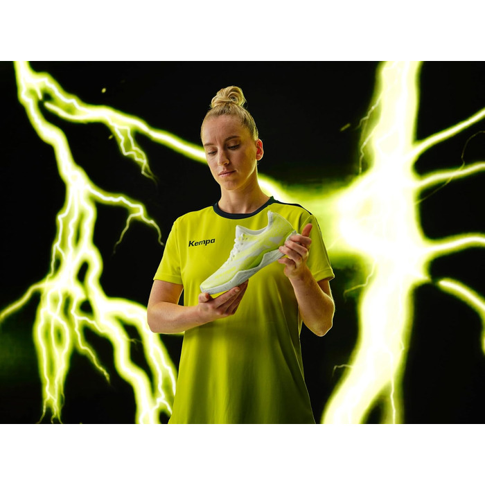 Жіночі спортивні кросівки Kempa Wing Lite 2.0 W, білий, флуоресцентний жовтий, 38.5 EU