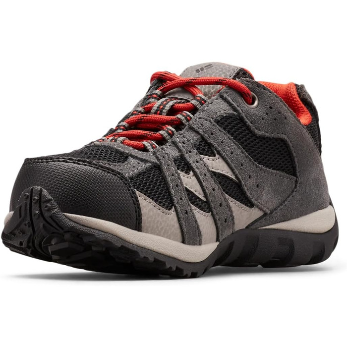 Дитячі трекінгові черевики Columbia Redmond Unisex, чорний/червоний (4 Big Kid)