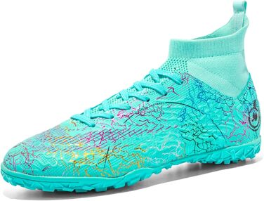Дитячі футбольні бутси KUUK для штучного газону та залу (AG, FG, TF) – для хлопчиків та дівчаток, розмір 37 EU, K028, зелені