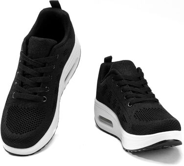 Жіночі бігові кросівки AHICO: легкі, дихаючі, для бігу та прогулянок, сітка, чорно-білі (37 EU)