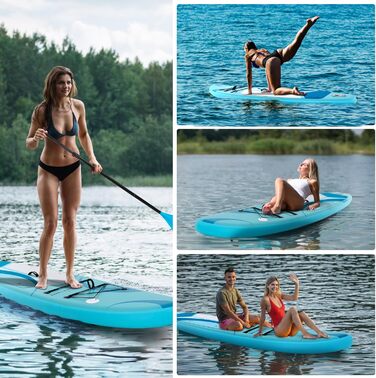 SUP дошка для плавання та йоги, надувна, 11'x88.9x15.2 см, з рюкзаком, водонепроникним чохлом, насосом та ремкомплектом