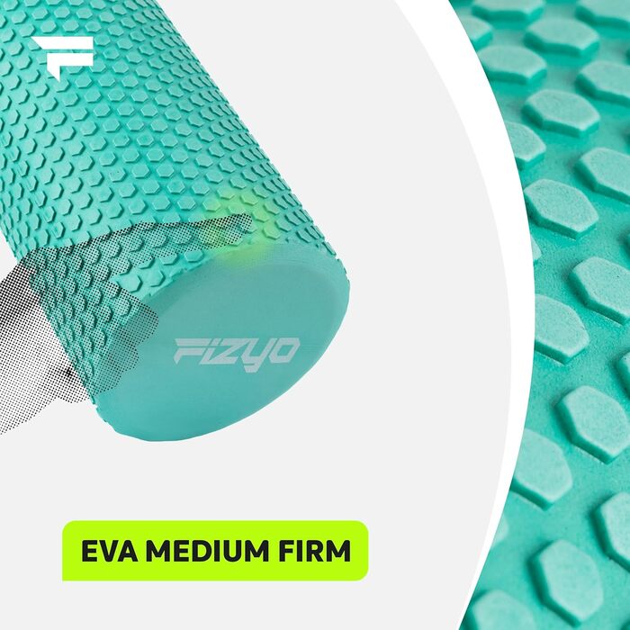 Фасціальний ролик для масажу, пілатесу та йоги EVA, 45x15 см, зелений