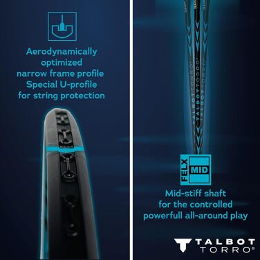 Набір для бадмінтону Talbot-Torro Professional I: 2 ракетки з карбону, 2 волана, 2 ручки, сумка, легкий та міцний, для початківців та професіоналів, для гри на відкритому повітрі та в приміщенні