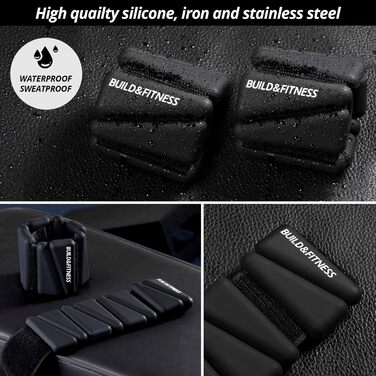 Набір вантажів на зап'ястя та кісточки (2 шт x 0,5 кг) з регульованими ремінцями для фітнесу, йоги, аеробіки