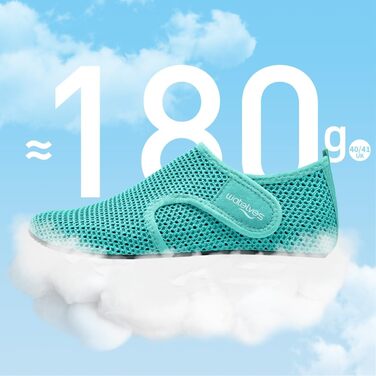 Чоловічі та жіночі аквашузи WateLves для плавання та відпочинку на пляжі. Швидка сушка, дихаючі, унісекс (36/37 EU, C Mondgrün)