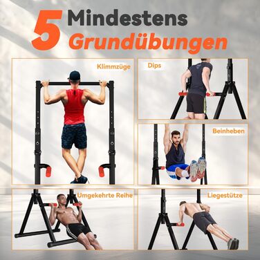 Спортивний турнік Klimmzugstange Freistehend Power Tower Dip Station, регульований, чорний