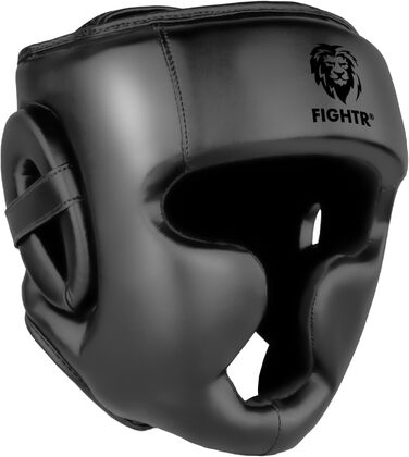Захисний шолом FIGHTR для боксу та єдиноборств, регульований розмір, чорний, L-XL — боксерський шолом для спарингів, MMA, муай-тай, кікбоксингу