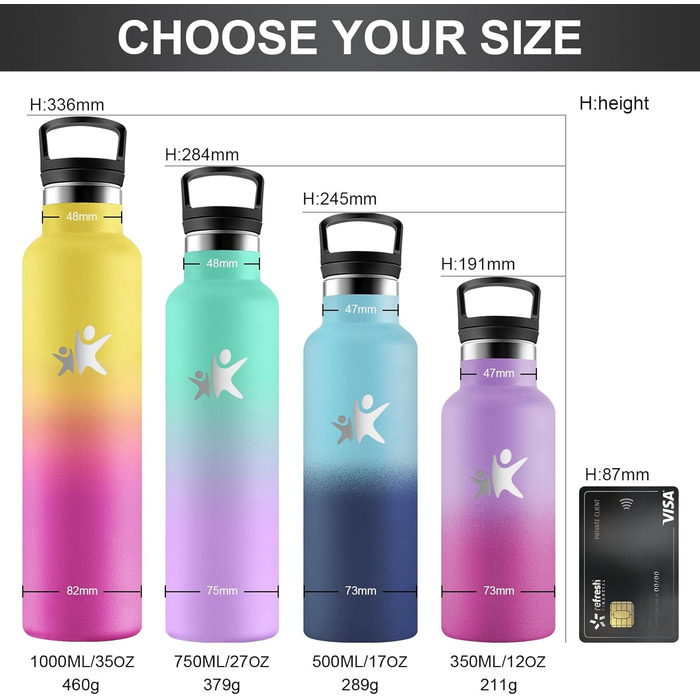 Термос-пляшка KollyKolla 750 мл, пляшка для води з содовою, витокозахисна, з трубочкою, без BPA, подвійні стінки, вакуумна ізоляція, для школи, подорожей, кемпінгу, блакитний + темно-блакитний