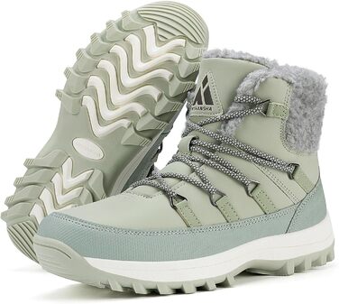 Зимові черевики Mishansha для жінок, утеплені, водонепроникні, трекінгові, розмір 36-42 (зелені черевики, 41 EU)