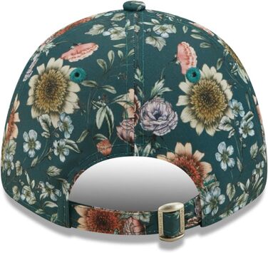 Кепка New Era New York Yankees MLB з квітковим принтом, зелена, регульована, жіноча, універсальний розмір