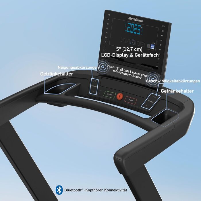 Бігова доріжка NordicTrack T Series 7: для дому, з регулюванням нахилу, Bluetooth, вантажопідйомність 136 кг