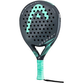 Падельна ракетка Head Zephyr Pro 2023, кругла, 365 г, чорна/синьо-зелена