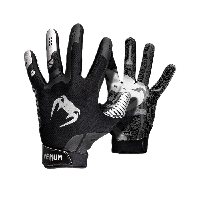 Рукавички футбольні Venum Elite Schwarz/Silver, розмір S (дорослі)