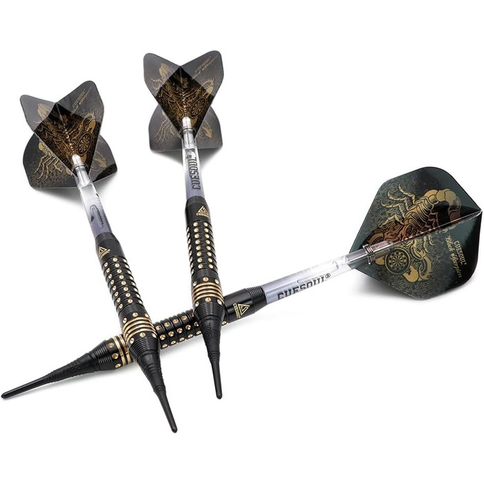 Дартс набір CUESOUL Black Scorpion Deluxe, 16 г, з футляром