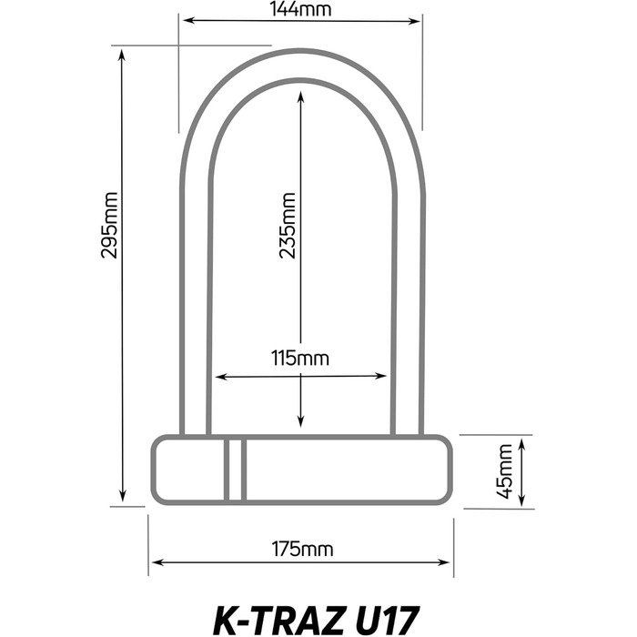 Замок для велосипеда Zefal K-Traz U17: міцний сталевий бугель, кабель 120 см, для велосипеда, електровелосипеда, MTB, скутера, мотоцикла