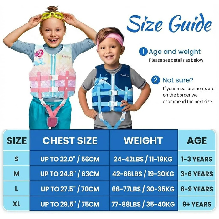 Дитячий жилет для плавання Zeraty з рукавами для плавання, рожевий, для дітей 1-9 років (22-50 кг)