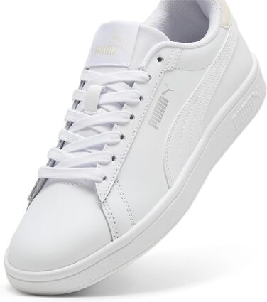 Кросівки PUMA Smash 3.0 L унісекс (білий/рожевий/сріблястий), розмір 45 EU
