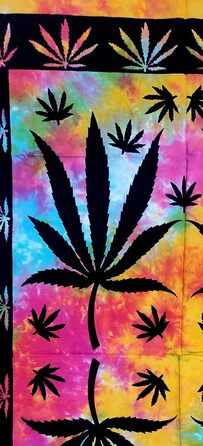 Гобелен настінний з коноплею, постер Cannabis, психоделічний декор для кімнати, бохо стиль, гобелен із зображенням листя марихуани, для гуртожитку, хіпі, Rasta