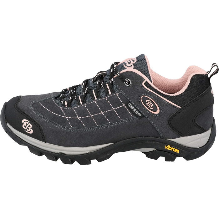 Жіночі трекінгові півчеревики Brütting Mount Crillon Low, сірий/рожевий, 38 EU