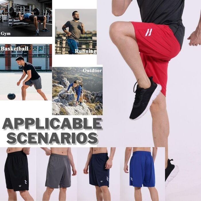 Спортивні штани чоловічі з кишенями та еластичним поясом, швидковисихаючі тренувальні штани для бігу, S Black, grey, blue, navy, red