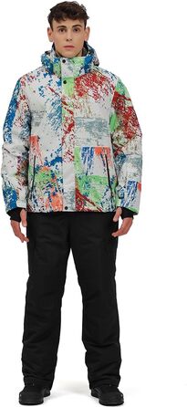 Чоловічий зимовий костюм для сноубордингу та катання на лижах, водонепроникний та вітронепроникний, теплий, для туризму та альпінізму, розмір M, колір чорний