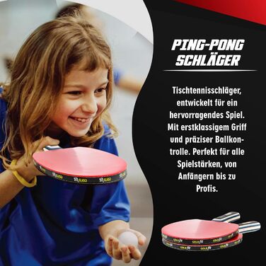 Набір для настільного тенісу 2 шт. Ping Pong для початківців та професіоналів, набір для гри на вулиці з 2 ракетками + 3 м'ячами, ракетки для настільного тенісу для відпочинку та змагань, з чохлом