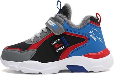 Дитячі теплі плюшеві черевики з водонепроникної шкіри, кросівки для школи, спортивні, для хлопчиків та дівчаток, розміри 28-39 (38 EU), червоні