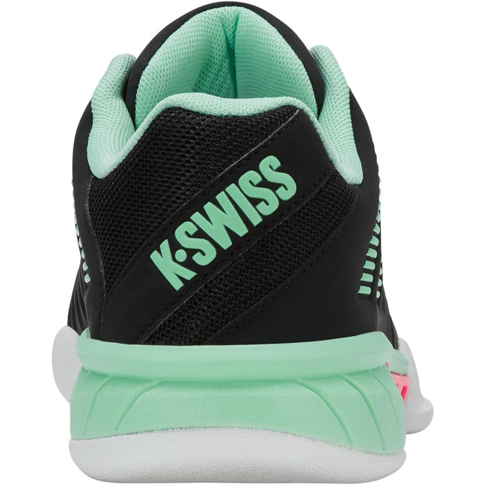 Жіноче тенісне взуття K-Swiss Express Light 3 Carpet - чорний, неон м'ята, неон пастельний рожевий (43 EU)
