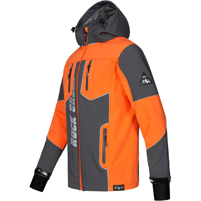 Чоловіча куртка Softshell Rock Creek Outdoor H-237, антрацит, розмір M