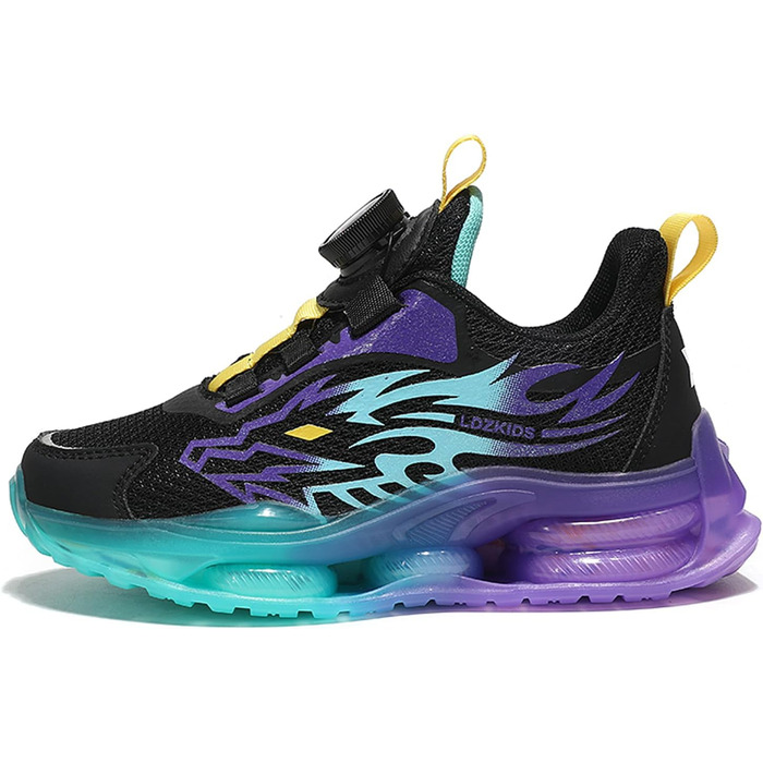 Дитячі кросівки Kindi: спортивні, повсякденні, для бігу, розмір EU 28-39, чорно-фіолетові