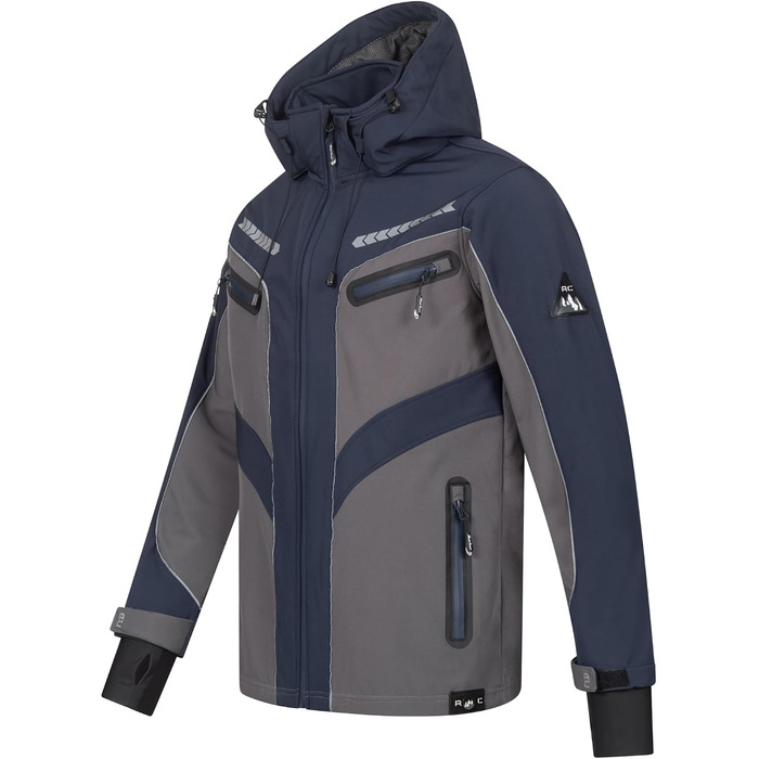 Чоловіча куртка-софтшелл Rock Creek Outdoor H-314, середній синій, розмір XXL