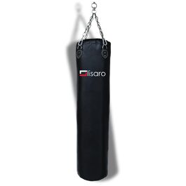 Боксерський мішок Lisaro Profi Boxsack 120x35 см для боксу, кікбоксингу та MMA, штучна шкіра (вініл), чорний, без наповнення
