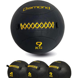 Медичний м'яч G5 HT SPORT Diamond зі шкіри для кросстренінгу, 4/6/9 кг, посилені шви, професійний фітнесбол для інтенсивних тренувань і змагань